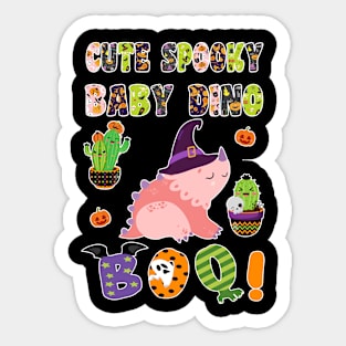 Cute Spooky Baby Dino Halloween Boo No. 4 Sticker